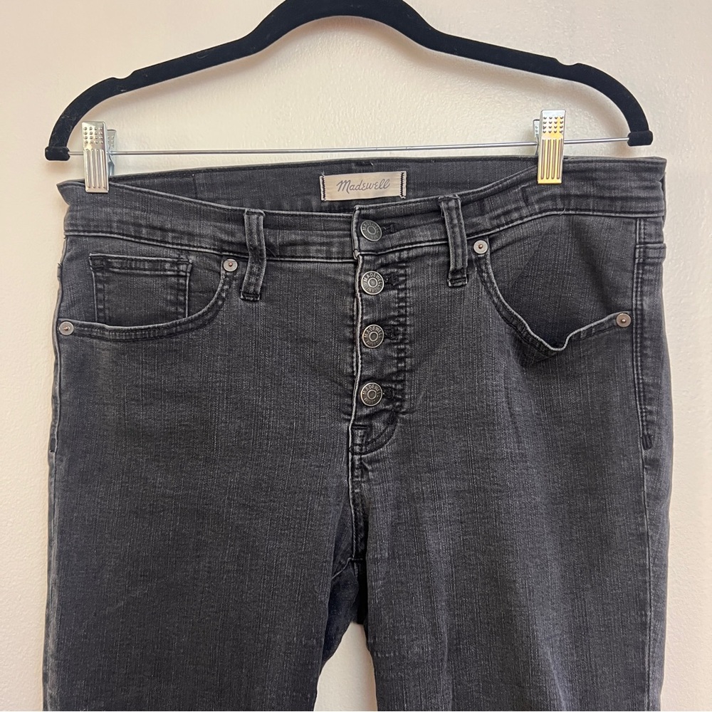 Madewell 9” High Rise Skinny Faded Dark Jeans